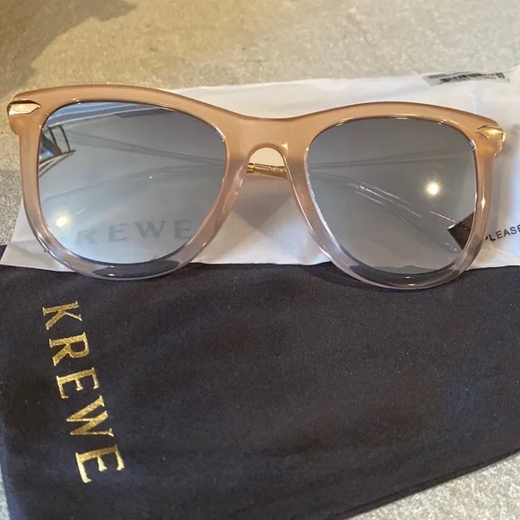 NEW KREWE Simone sunglasses in Quartz 24K mirrored comes with dustbag Krewe laveau lagoon 24k - Gem main image 3
